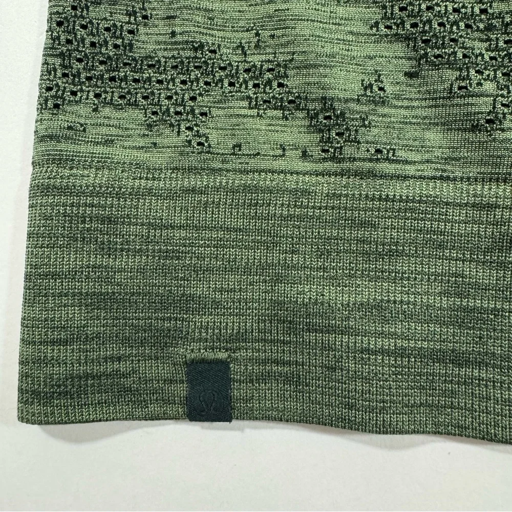 Lululemon Dot Scape Rainforest Green Swiftly Breathe Long Sleeve Shirt